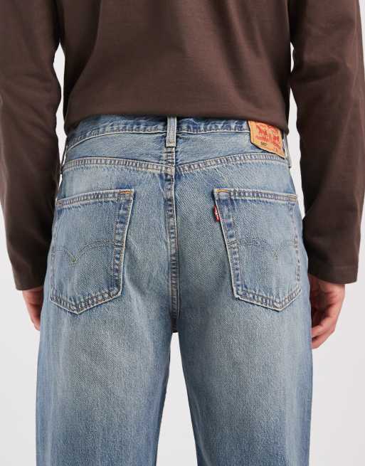 Levi's 565 loose straight denim jeans in vintage yellow tint wash, 5 of 5