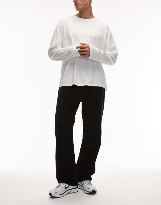Levi's 565 loose straight fit cord 5 pocket trousers in black, 2 of 5
