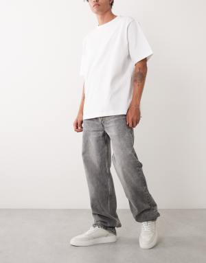Levis 565 loose straight jeans in grey wash