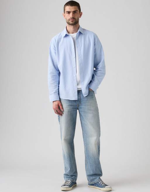Levi's 565 loose straight jeans in light blue, 3 of 4