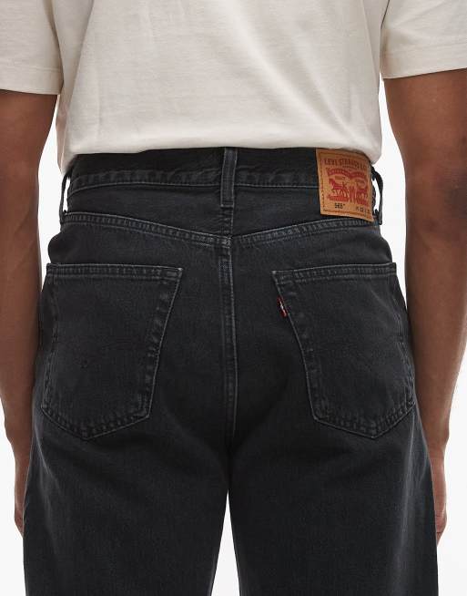 Levi's 565 loose straight jeans in washed black , 5 of 5