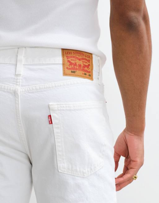 Levi's - 565 - Losse rechte jeans in wit , 4 van 5