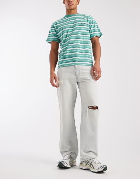 Levi's 565 luźne jeansy straight z przetarciami w jasnym spraniu - view 1