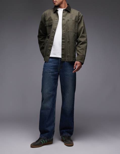 Levi's – 565 – Mörkblå, tvättade jeans med ledig passform - view 1