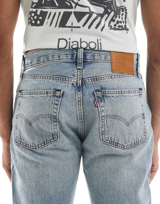 Levi's 567 relaxed flare fit jeans in light wash | ASOS
