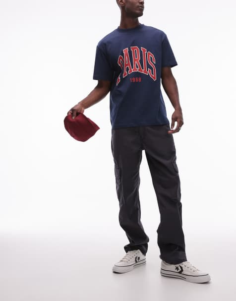 Levi's 568 cargo loose straight slub pants in black - view 1