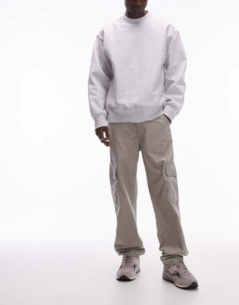 Levi's 568 cargo loose straight slub trousers in beige - view 1