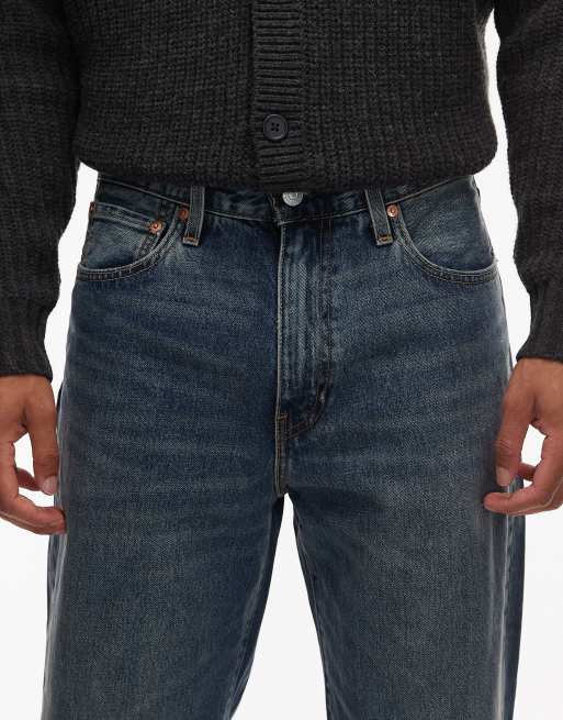Levi's 568 jeans dritti ampi lavaggio scuro blu, 5 di 5
