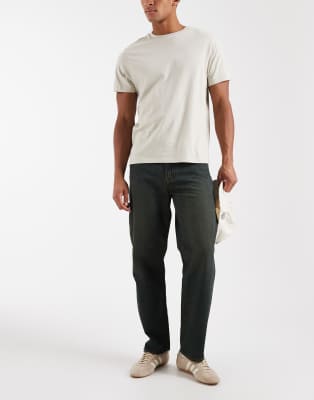 Locker geschnittene Straight Jeans in dunkler Vintage-Waschung-Navy Navy W30 L34