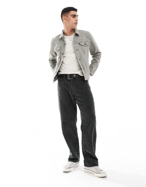 Levi's 568 loose straight cord jeans in black - view 1