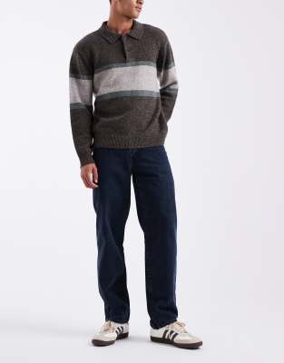 Levi's 568 loose straight fit jeans in dark wash-Navy