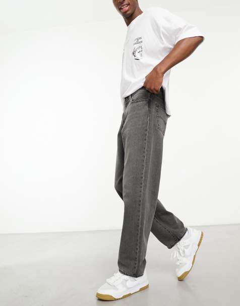 Levi's 568 loose straight jeans in washed black - view 1