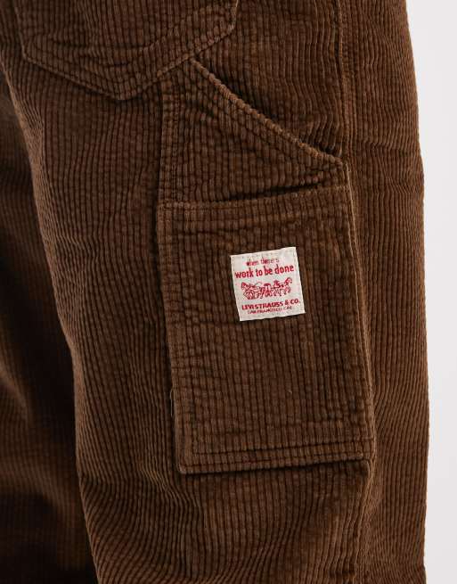 Levi's 568 pantaloni carpenter dritti e ampi marroni, 4 di 5