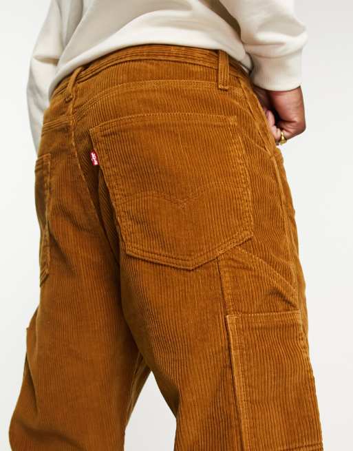 Levi's 569 stay loose carpenter jeans in brown | ASOS