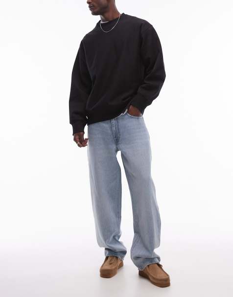 Levi's - 578 - Baggy jeans in blauw met lichte wassing - view 1