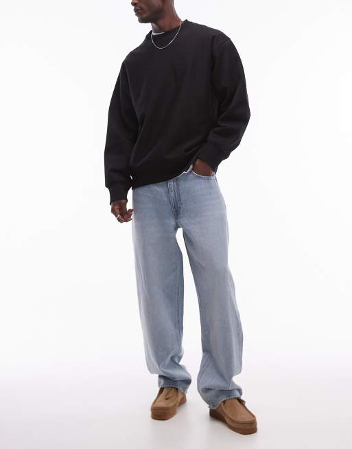 Levi's - 578 - Baggy jeans in blauw met lichte wassing