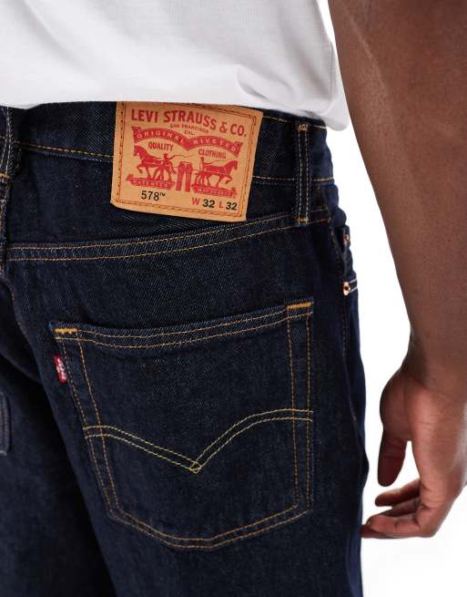 Levi's - 578 - Baggy jeans in donkerblauw | ASOS
