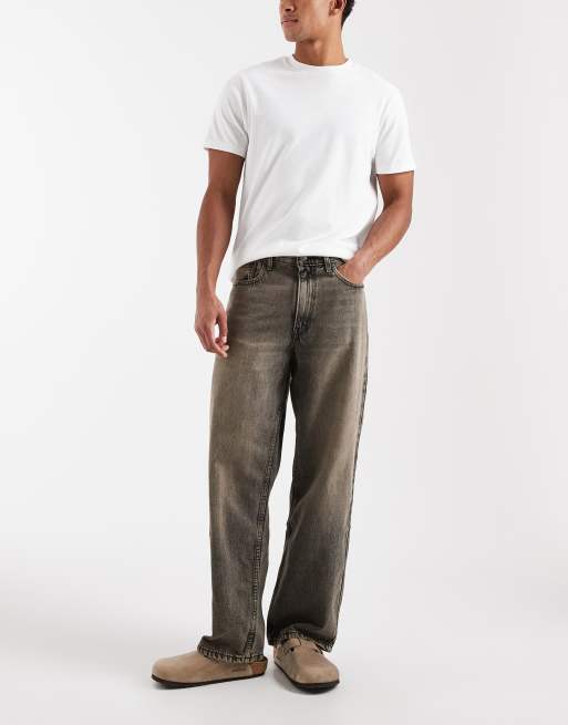 Levi's 578 Baggy jeans in vintage zwarte wassing 