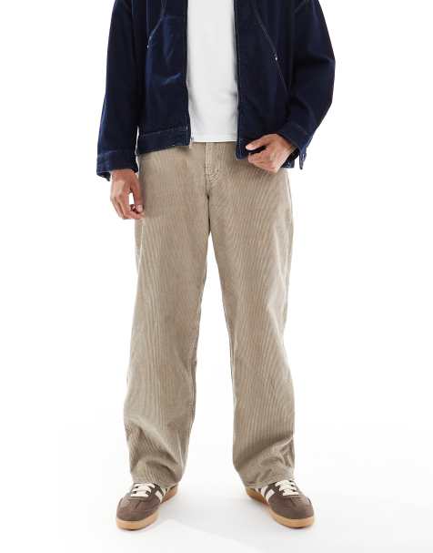 Levi's – 578 – Beige, baggy byxor i manchester med 5 fickor - view 1