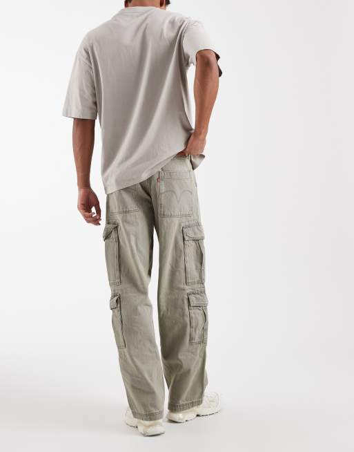 Levi's 578 cargo baggy denim jeans in grey, 2 of 5