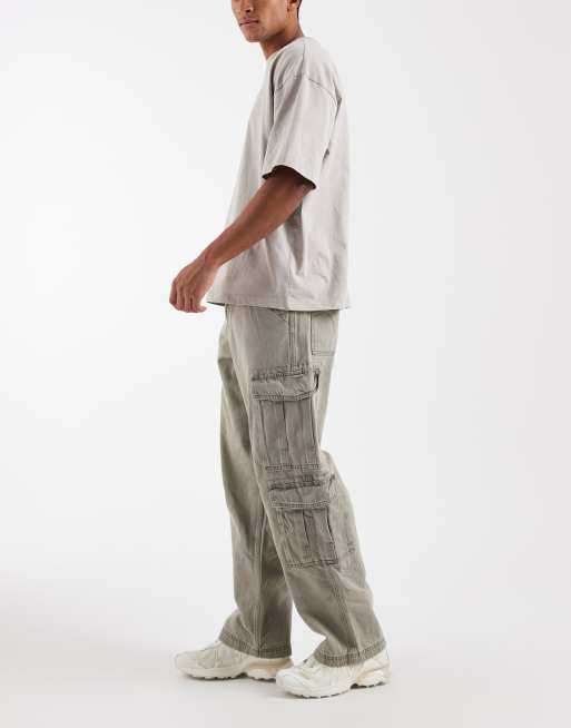 Levi's 578 cargo baggy denim jeans in grey, 3 of 5