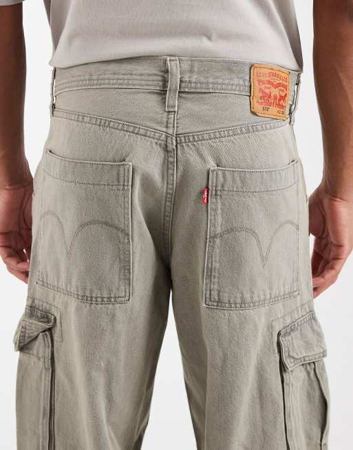 Levi's 578 cargo baggy denim jeans in grey, 4 of 5