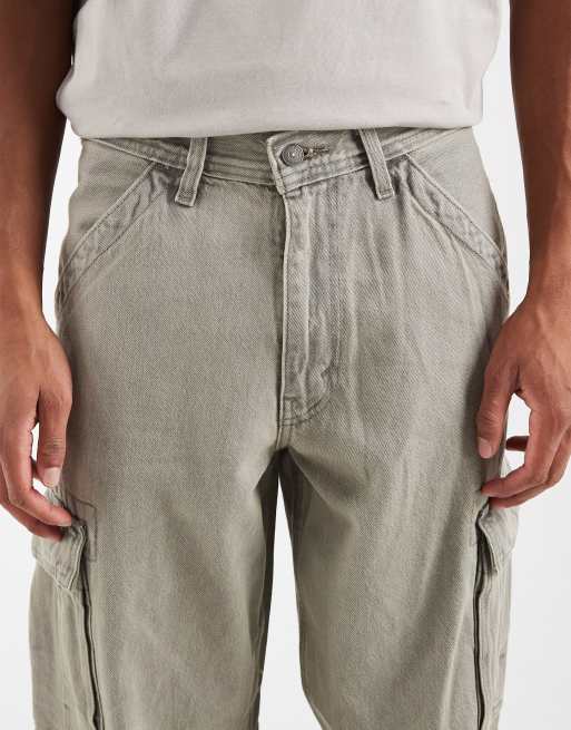 Levi's 578 cargo baggy denim jeans in grey, 5 of 5