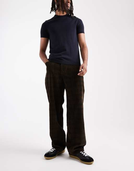 Levi's - 578 - Geruite broek van corduroy met 5 zakken in bruin, 2 van 5