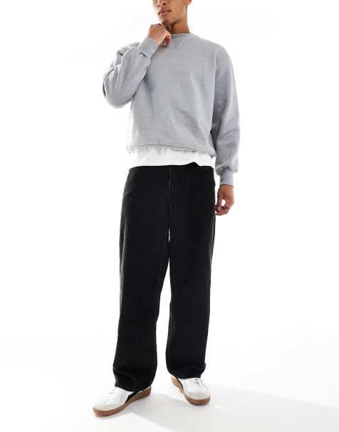 Levi's 578 baggy fit cord 5 pocket trousers in black