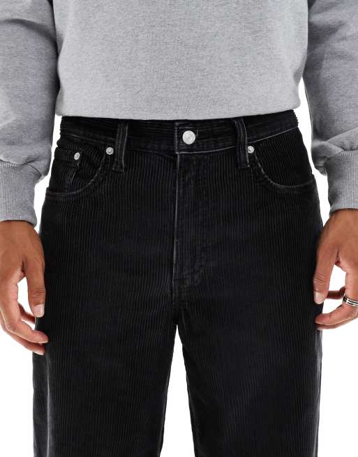 Levi's – 578 – Svarta, baggy byxor i manchester med 5 fickor, 5 av 5