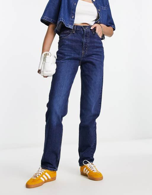 Levi's – 70 – Niebieskie dopasowane jeansy z podwyższonym stanem i prostymi nogawkami