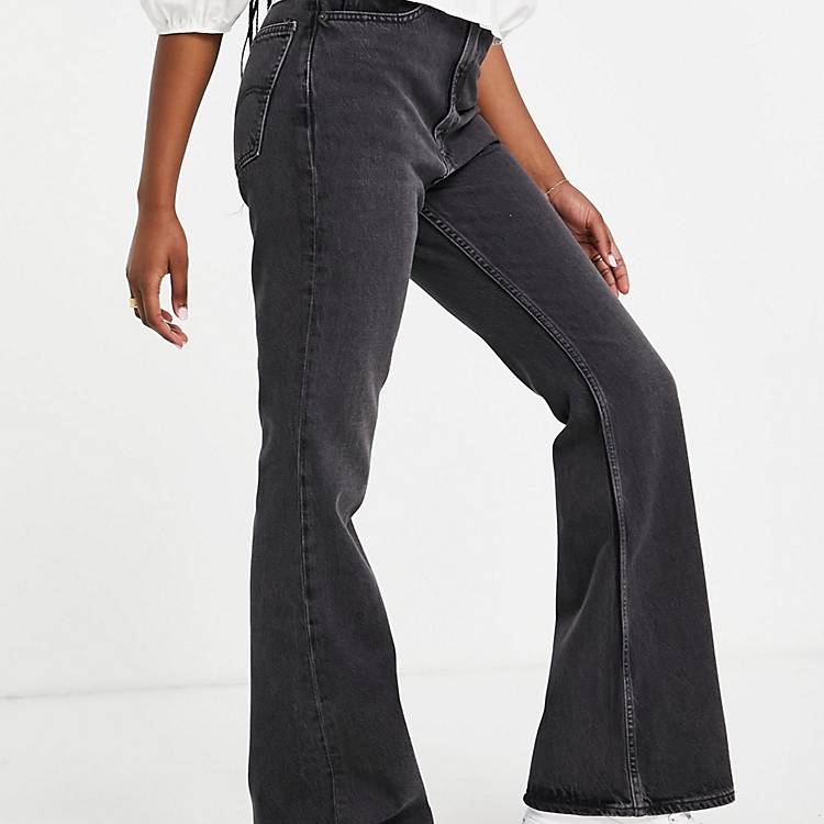Levi's 70's flare jeans in washed black | ASOS