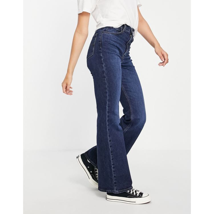 70's High Flare Women's Jeans - Dark Wash