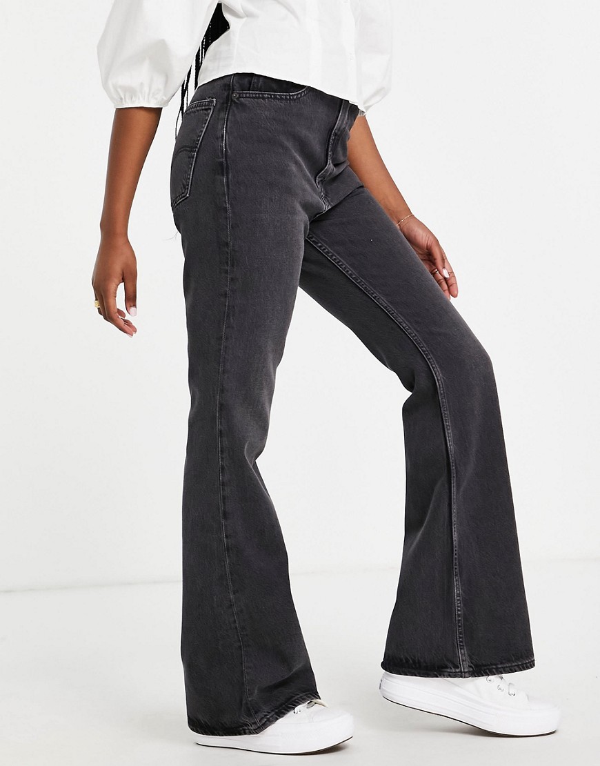 Levi's 70s high flare jeans in wash black