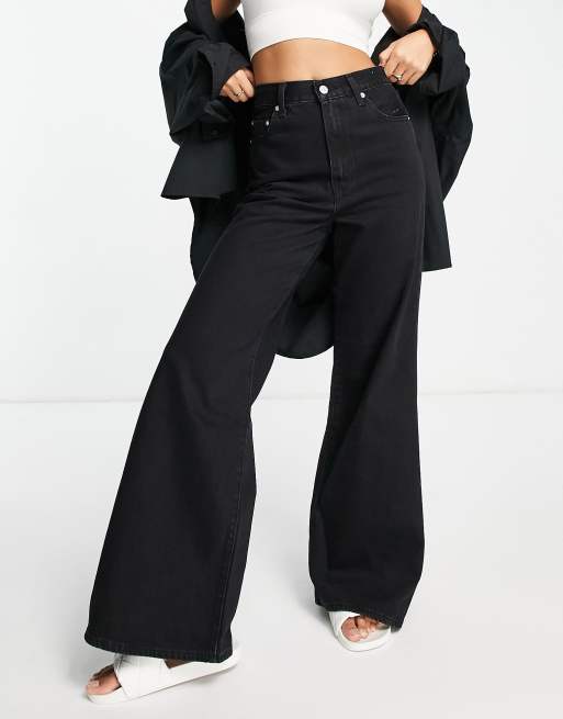 Levi's High Loose Flare Jeans Trainwreck Black Premium Denim