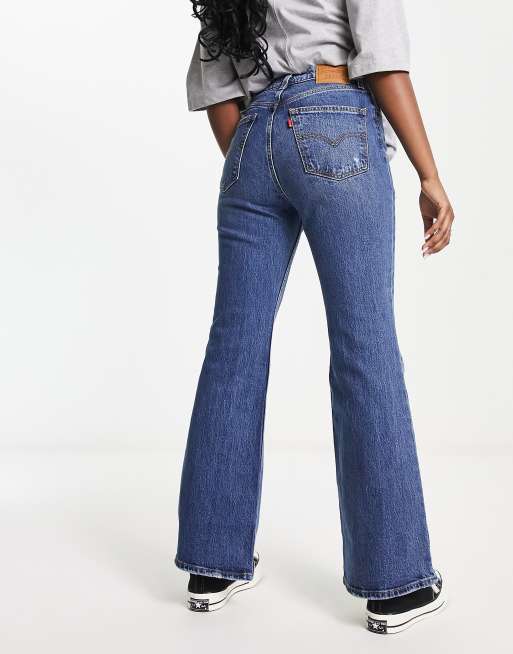 Levi's® Ribcage High Rise Distressed Flare Jeans