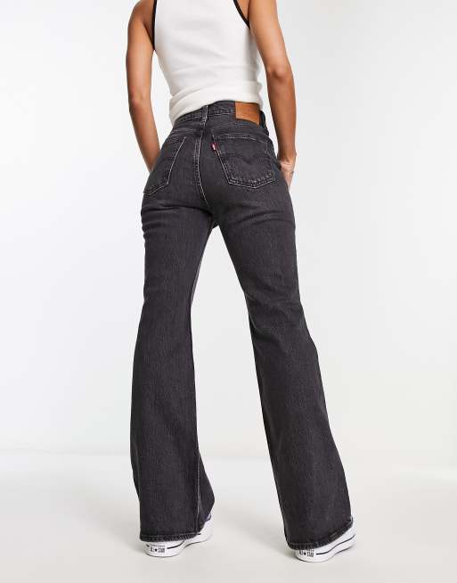 Levi's 70's flare jeans in washed black