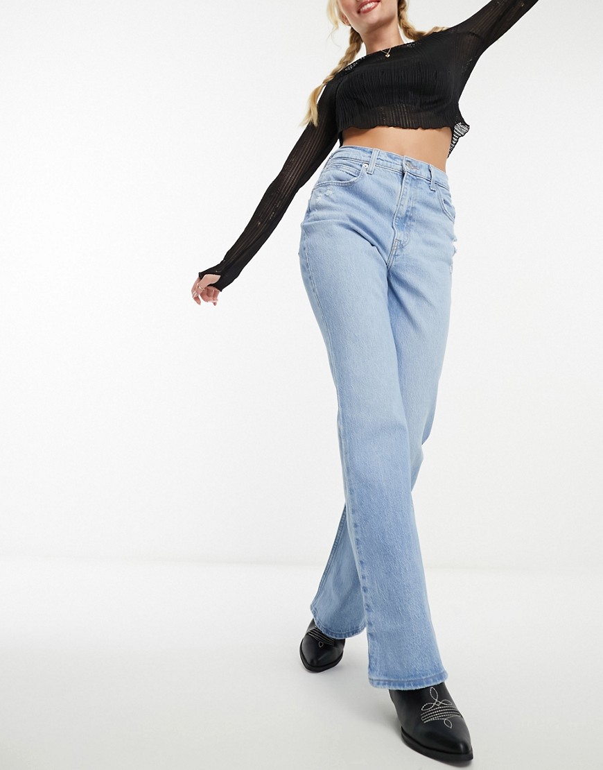 Levi’s 70s high rise flare jeans in light blue