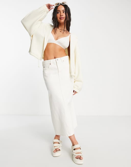 Levi's 70's midi skirt in ecru | ASOS