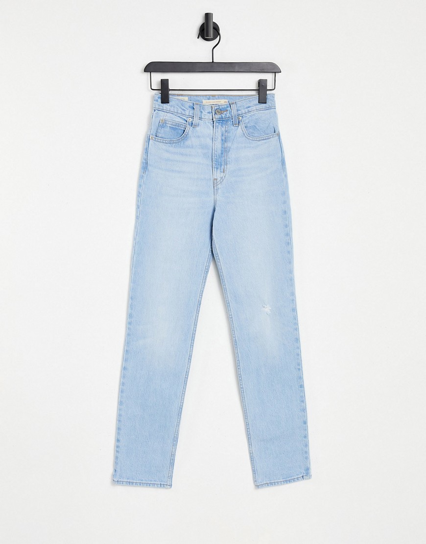 Levi's 70's straight leg jeans in light wash-Blues