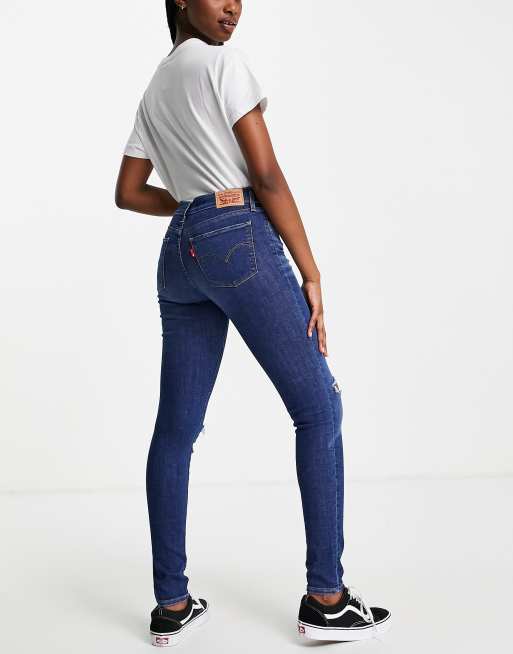 Levi's 710 ripped super skinny dark wash | ASOS