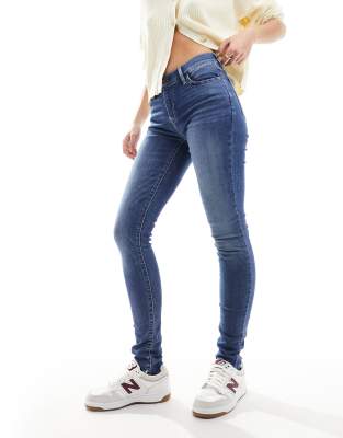 Motel roomy extra wide low rise jeans in extreme blue green