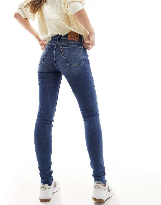 Levi's 710 super skinny mid rise slim through hip and thigh sale