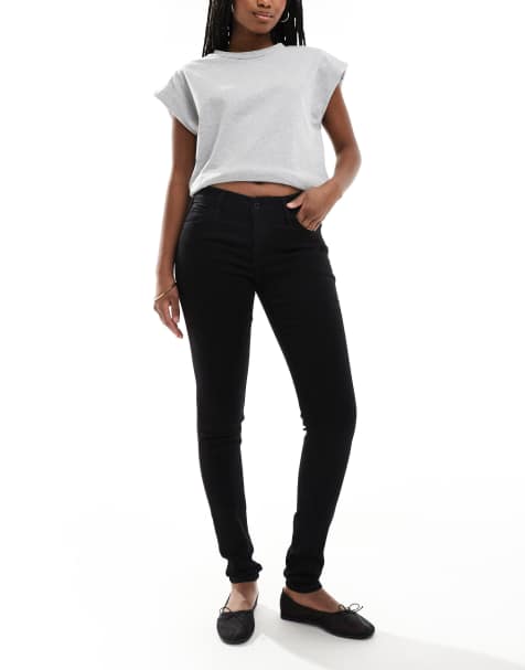 Levi's 710 super skinny jeans in black - view 1