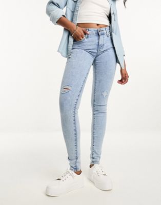 Levi's 710 super skinny jeans in light blue - ASOS Price Checker
