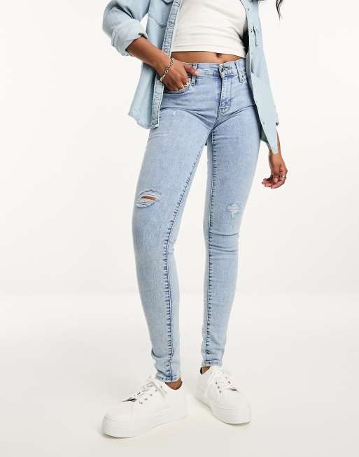 Levi's 710 super 2024 skinny light blue