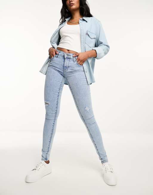 Levi's 710 clearance super skinny white