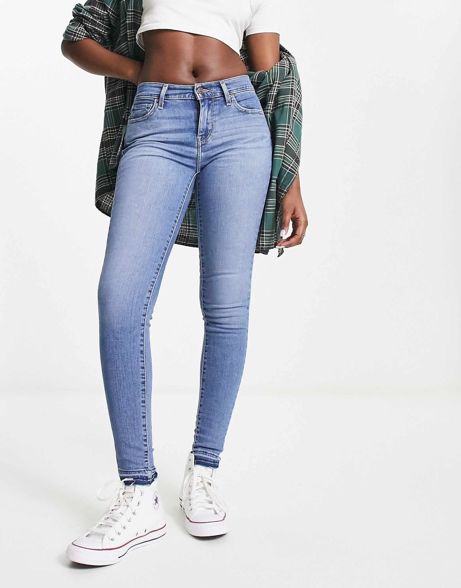 Джинсы Levi's 710 super skinny после легкой стирки 