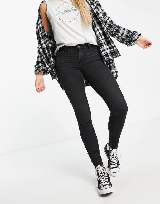 Levi's 710 super skinny jeans in washed black | ASOS