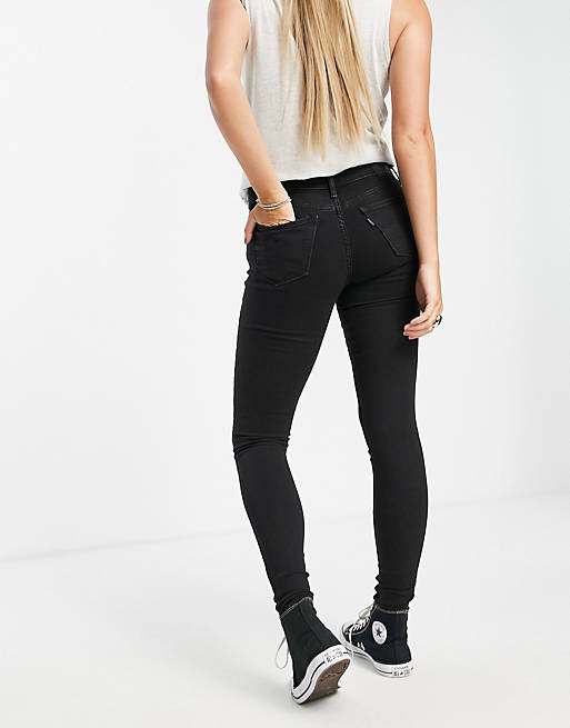 Mastery Torrent layer Levi's 710 super skinny jeans in washed black | ASOS